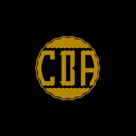 Diseño de letras del logotipo CBA Vector Premium