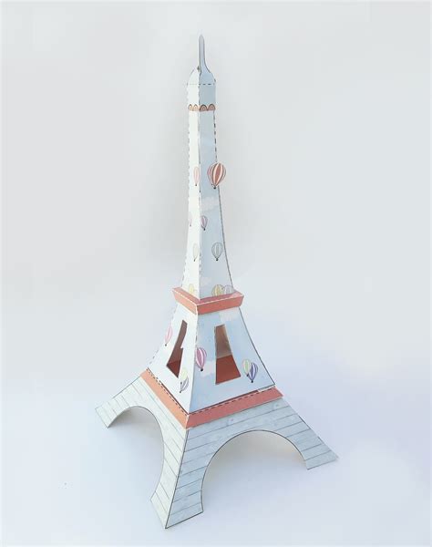 A Design Creative Eiffel Tower 3d Paper Kit Model For Craft Etsy