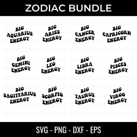 Zodiac Signs Svg Bundle Astrology Signs Svg Zodiac Symbols Svg