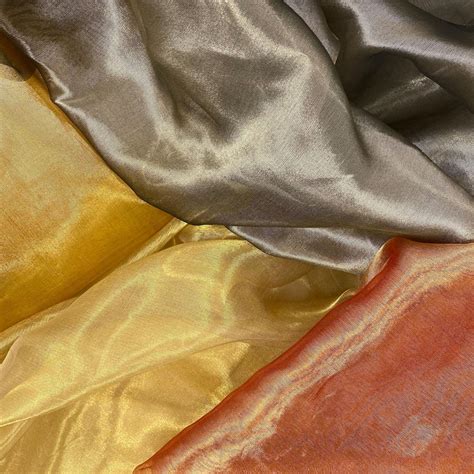 Metallic Silk Organza Fabric 399yard 4445 Wide 100 Silk Organza