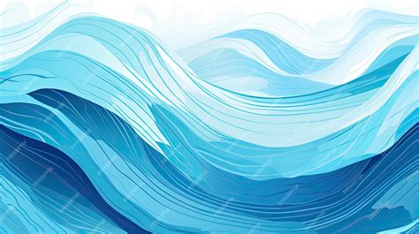 Premium Ai Image Bright Animated Ocean Waves