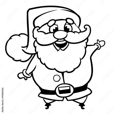 Christmas Santa Outline