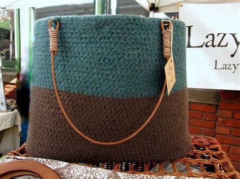 Felted Wool Tote Teal And Brown Extra Large Felted Crochet Bag Etsy