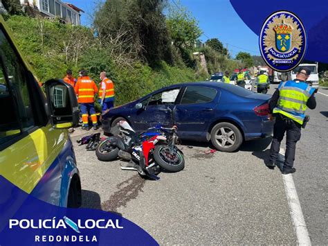 Herido Grave Un Motorista Tras Impactar Contra Un Coche En Redondela VigoÉ