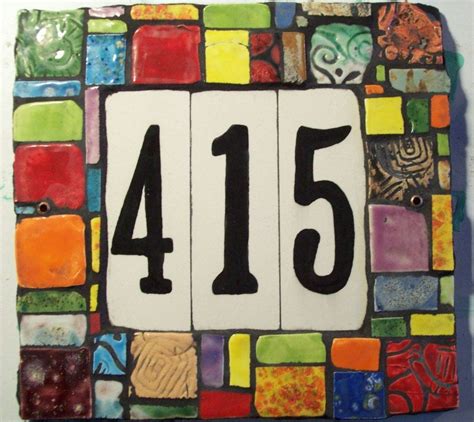 Ceramic Tile House Numbers And Frames Printable Templates Free