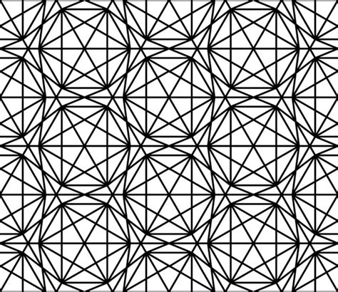 Vector Modern Seamless Sacred Geometry Pattern Grid Black And White