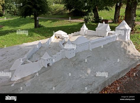 HALYCH, UKRAINE - AUGUST 21, 2022 - The reconstructed scale model of ...