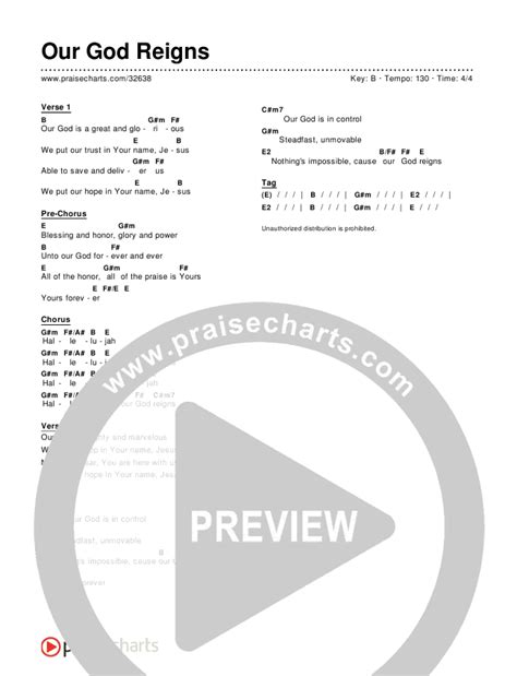 Our God Reigns Simplified Chords Pdf Israel Houghton Praisecharts