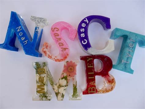 Custom Large Resin Letter With Name Custom Resin Letter Etsy