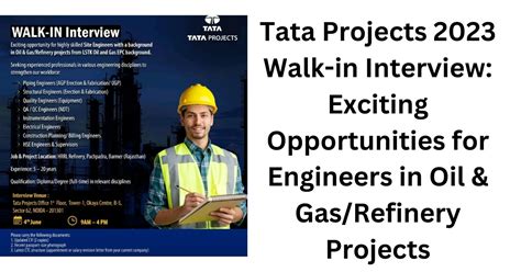 Tata Projects 2023 Walk In Interview Alljobview