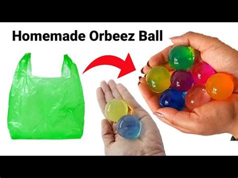 How To Make Orbeez With Plastic Bag Diy Colourful Waterballs Homemade