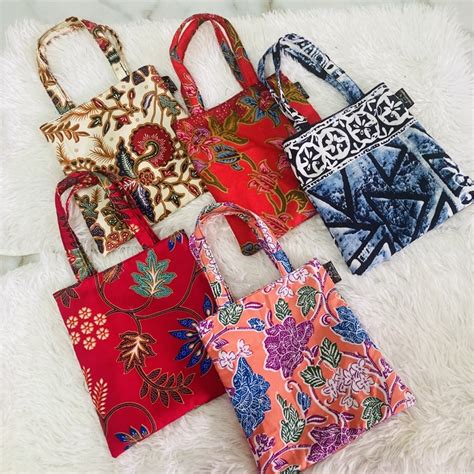 Pre Oder Handmade Mini Tote Beg Beg Batik Doort Batik Shopee