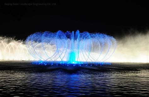 Large Music Dance Fountain Floating Lake Fountain Nozzles China Water