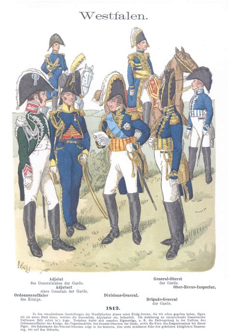 Vol 04 Pl 07 Westfalen Generalstab 1812 Design De Personagens