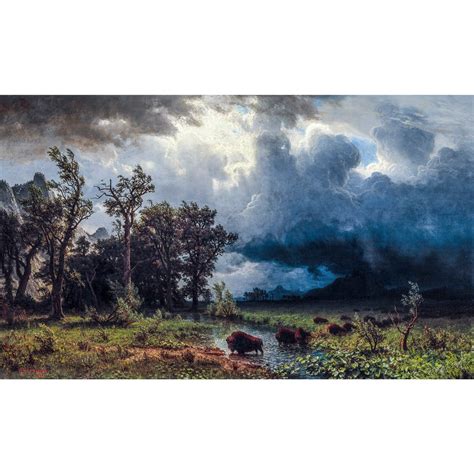 Albert Bierstadt Buffalo Trail The Impending Storm Art Print