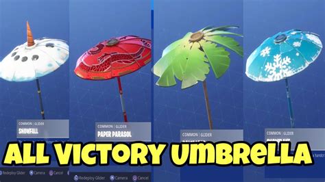 All Victory Umbrella In Fortnite Youtube