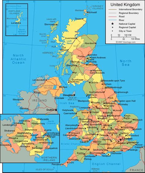 Reino Unido Mapas Geográficos Do Reino Unido