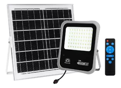 Reflector Led Watts Con Solar Panels Y Control Remoto