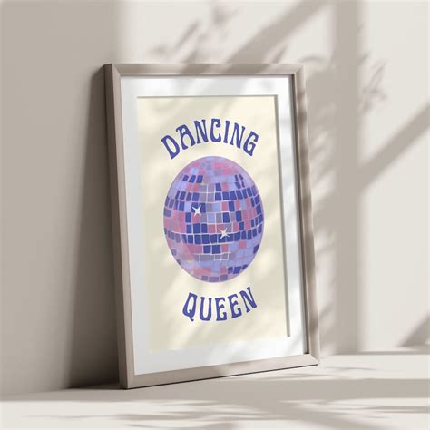 DANCING QUEEN POSTER Dancing Queen Retro Print Dance Print - Etsy