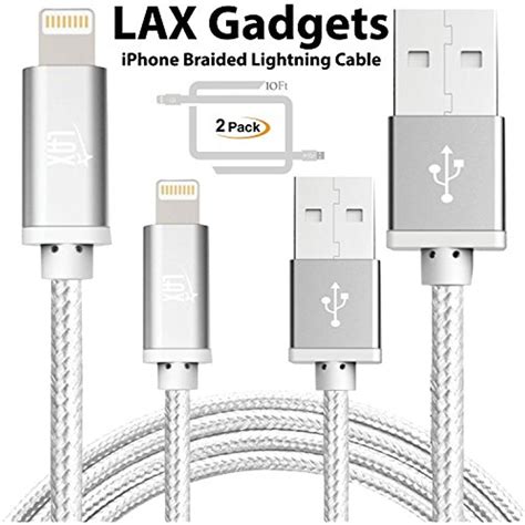 LAX IPhone Charger Lightning Cable MFi Certified Durable Braided