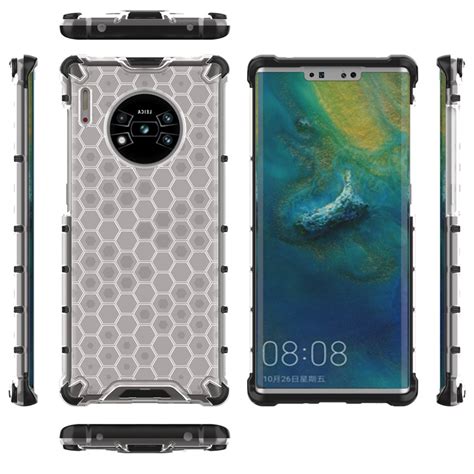 Shockproof Armor Honeycomb Hard Transparent Case For Huawei Mate 50 40