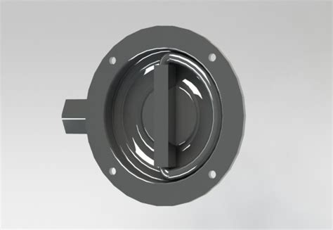 D Ring Latch Right Stl Solidworks 3d Cad Model Grabcad