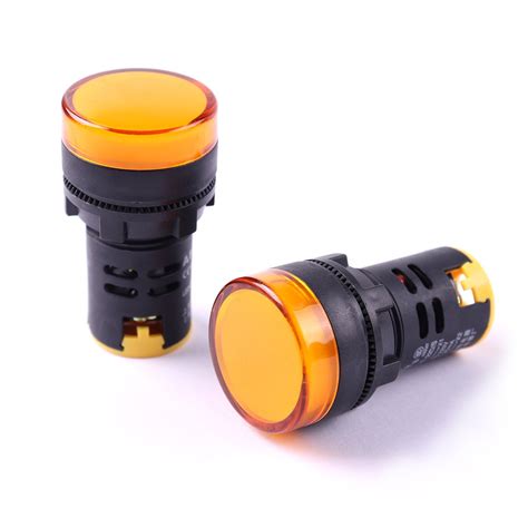 Red Yellow Green Led V Dc Power Indicator Pilot Single Light