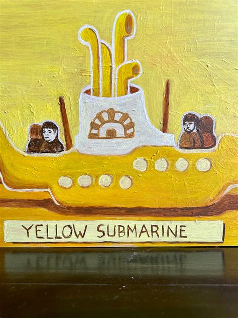 Yellow Submarine Painting Beatles Fab Four Pop Music Painting Ringo