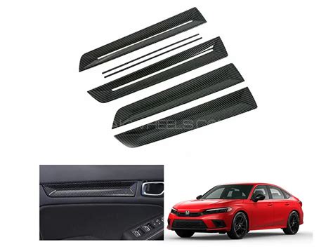 Honda Civic 2022 2023 Carbon Fiber Door Handle Panels 4 Pcs