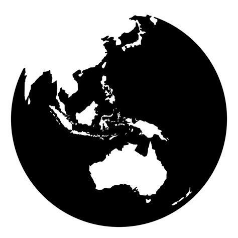 Indonesia Map On The World Map Globe Silhouette Can Use For Icon