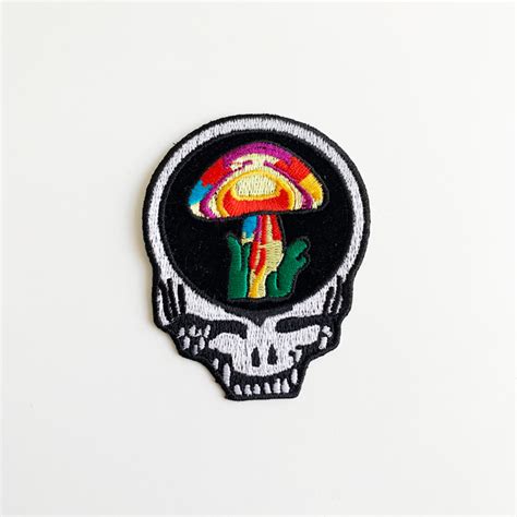 Patch Grateful Dead Mushroom Skull Velouria Vintage