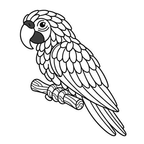 Simple Macaw Coloring Page 4 Free Printable Pages