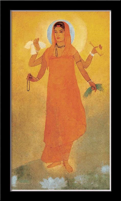 Tallenge Bharat Mata Abanindranath Tagore Small Framed Canvas