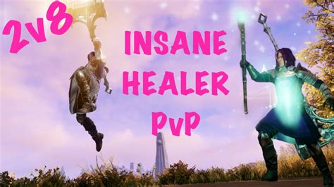 Crazy Outnumbered Fort Healer Pvp New World Mmo Lifestaff Hammer