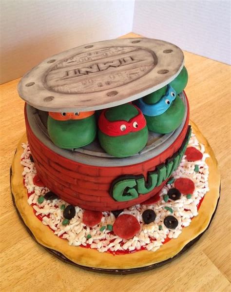 Ninja Turtle Pizza Cake