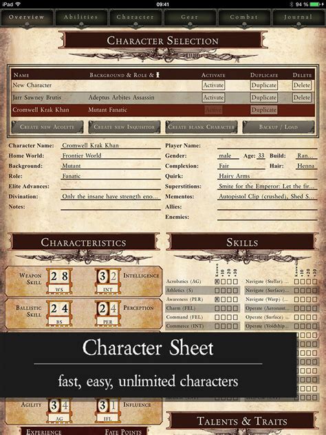 Warhammer 40k Character Sheet 2nd Edition Nanaxcash