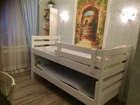 Низкая двухъярусная кровать "Малютка" - Детские кровати из массива от ...