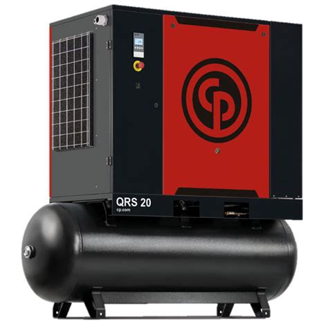 Chicago Pneumatic Qrs 20 125 Tm 20 Hp Tank Mounted Quiet Rotary Screw Air Compressor 82 2 Cfm