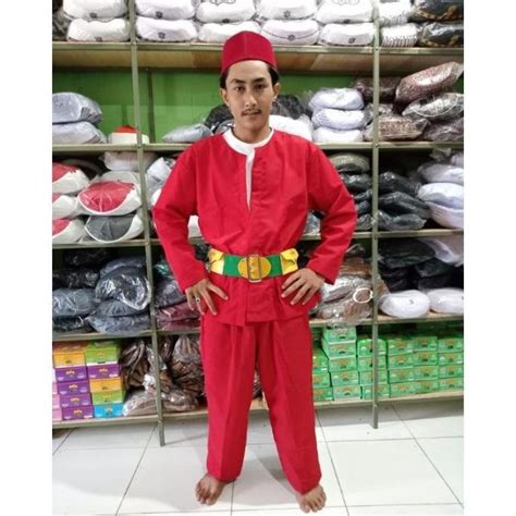 Jual Satu Set Paket Baju Pangsi Silat Pakaian Tradisional Adat Betawi