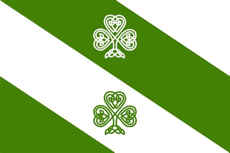 Irish Flag In The Style Of Asphalta Linea Rvexillology