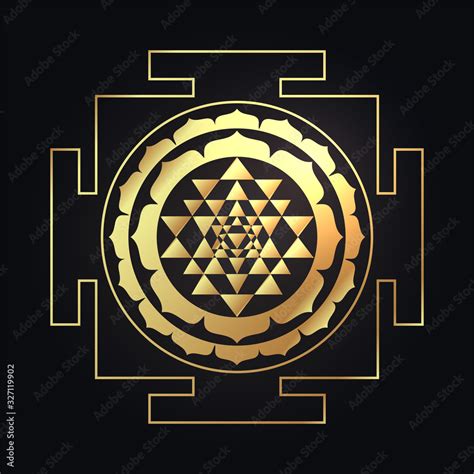 Vecteur Stock The Sri Yantra Or Sri Chakra Form Of Mystical Diagram