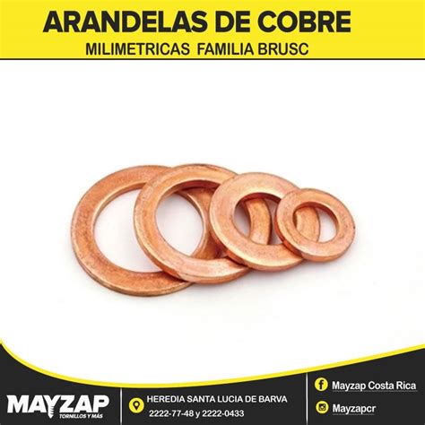 Arandela Plana De Cobre Milimetrica Mayzap Tornillos Y Herramientas