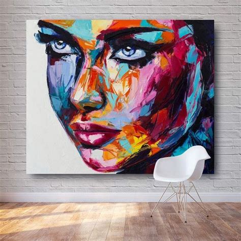 Embelish Large Size Fantasy Woman Face HD Print Canvas Oil Paintings