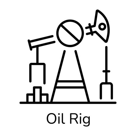 Trendy Oil Rig 45722127 Vector Art At Vecteezy
