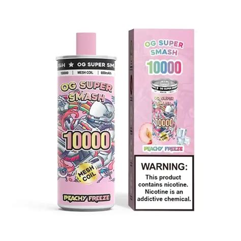 OG Super Smash 10000 Puffs Peachy Freeze Disposable Vape King Of Pod UK