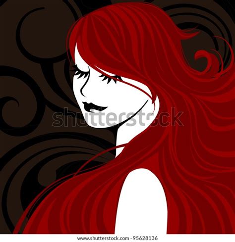 Vector Girl Red Hair Stock Vector Royalty Free 95628136 Shutterstock