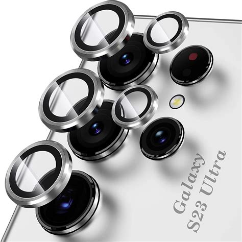 Galaxy S23 Ultra Camera Lens Metal Rings Protector Silver