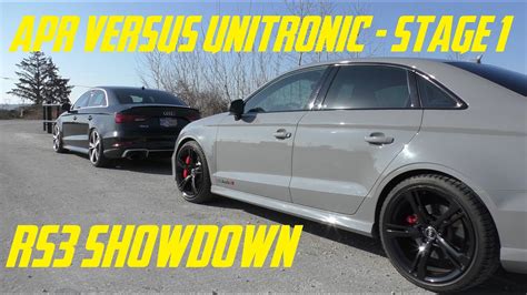 APR VERSUS UNITRONIC STAGE 1 AUDI RS3 COMPARISON YouTube