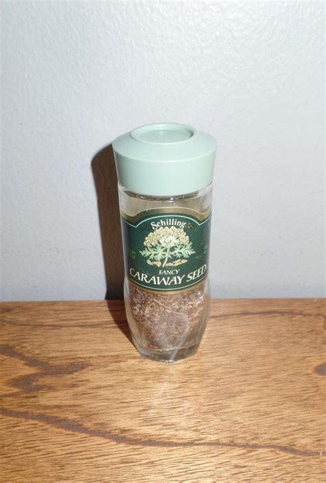 Vintage Mccormick Glass Spice Jar Schilling Fancy Caraway Etsy