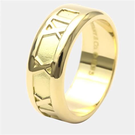 Tiffany Co Atlas 18K Yellow Gold Ring EU 50 5 Tiffany Co The